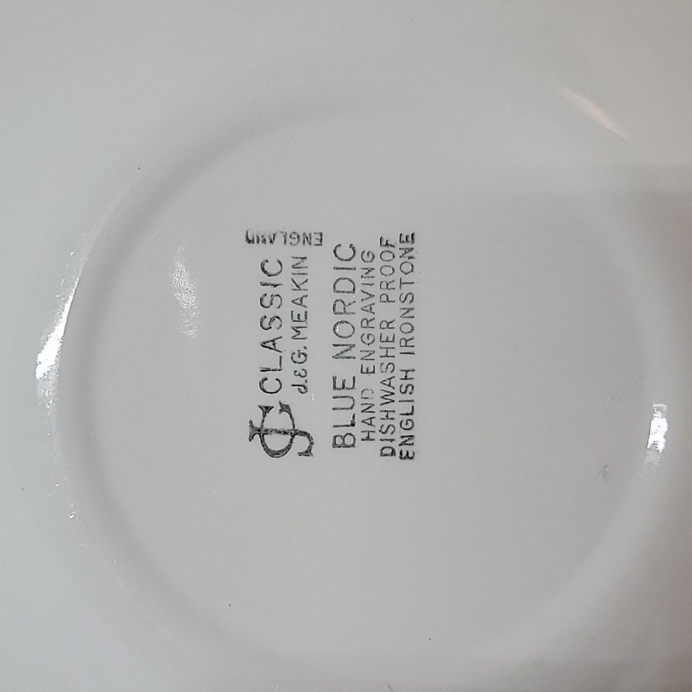 J&G Blue Nordic 'Blue Onion' Platter And Serving Bowl Set - Picture 7 of 7